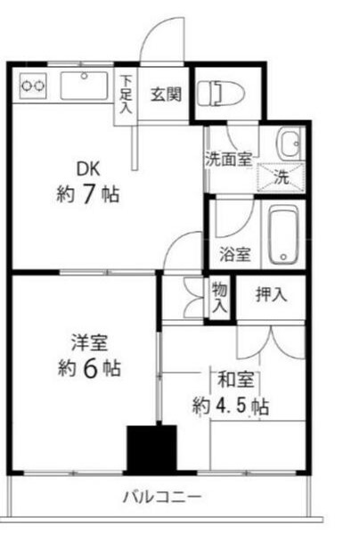 江東区北砂のマンションの間取り