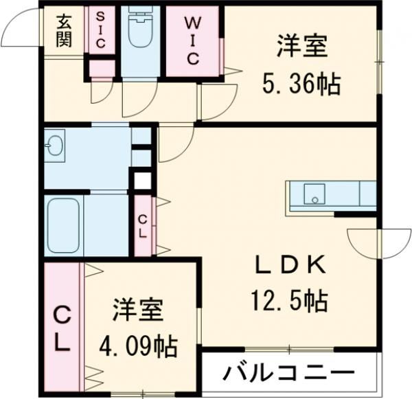 アルファスクエア花園5丁目の間取り