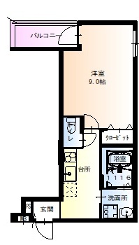 近鉄南大阪線 針中野駅 徒歩8分 3階建 築6年の間取り写真