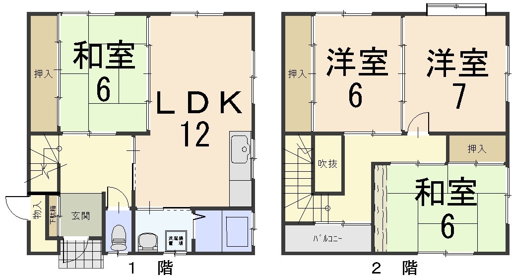 鳥取県米子市上後藤４（一戸建）の賃貸物件の間取り