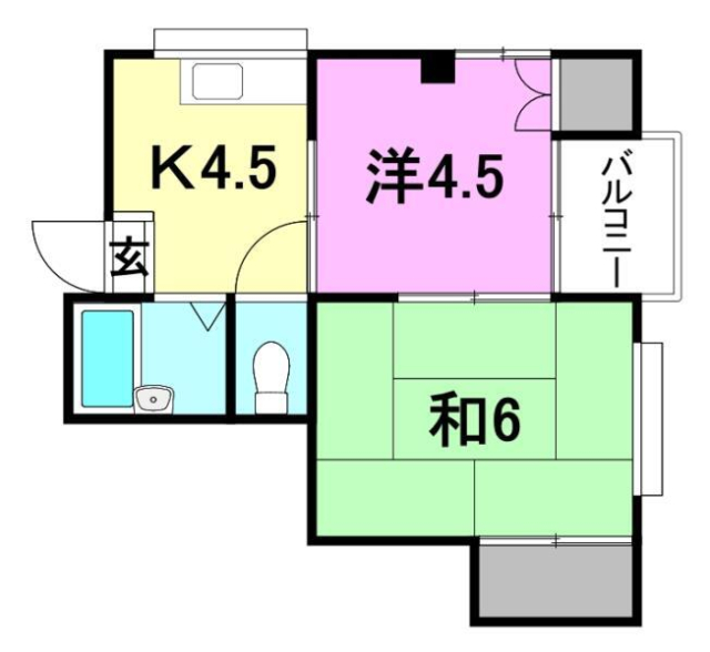 松山市辻町のマンションの間取り