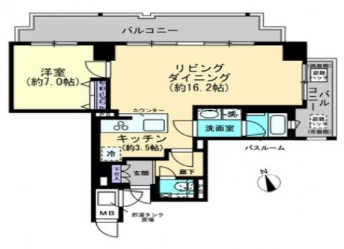 広島市中区基町のマンションの間取り