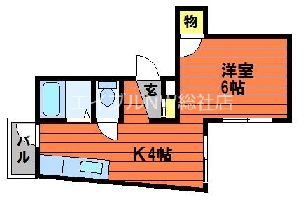 倉敷市美和のマンションの間取り