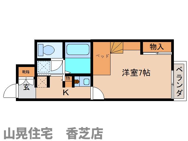 奈良県香芝市五位堂５（アパート）の賃貸物件の間取り
