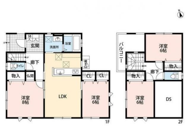 熊倉町2階建D_間取り_0