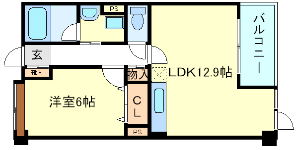 明石市大久保町谷八木のマンションの間取り