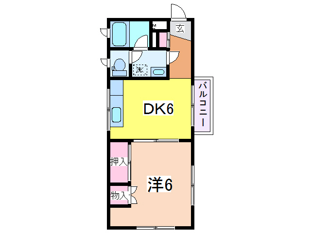 日登美ハイツの間取り