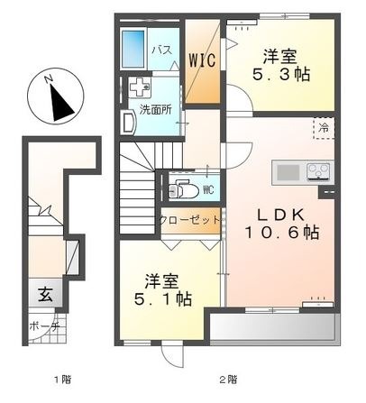 倉敷市片島町のマンションの間取り