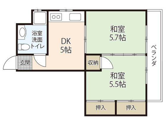 鹿籠翠苑１号館の間取り