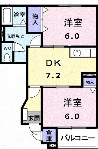 メゾンサンローゼＢの間取り