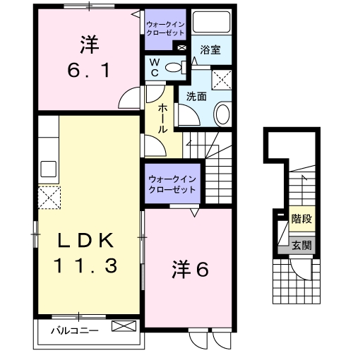 カーサセレナIの間取り