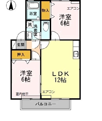 ハイカムール森　Ｂ棟の間取り