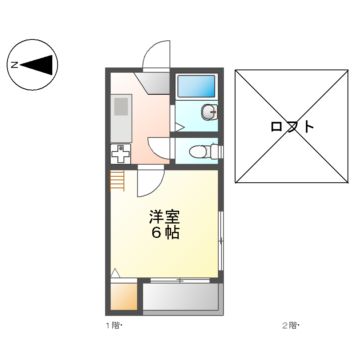 名古屋市西区栄生のアパートの間取り