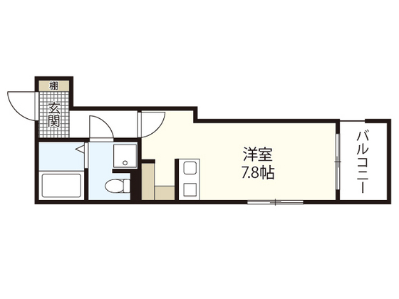 広島市安佐南区高取北のアパートの間取り