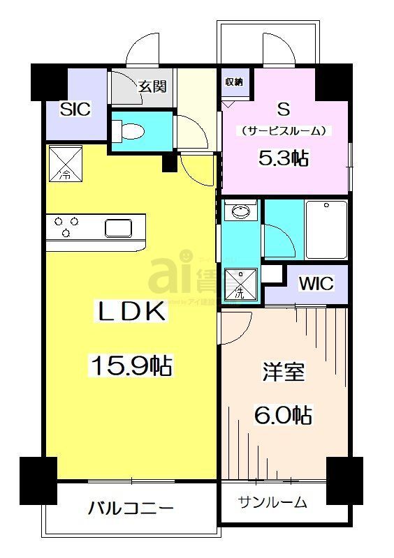 新座市野火止のマンションの間取り