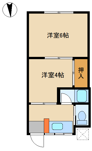 習志野市鷺沼のアパートの間取り