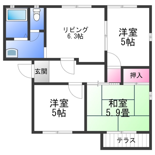 サンメゾンくすの木の間取り