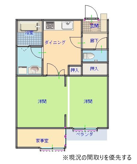 メゾン鳴鹿2番館の間取り