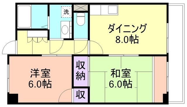 和歌山市黒田のマンションの間取り