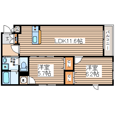 セレブリゾート旭ヶ丘の間取り