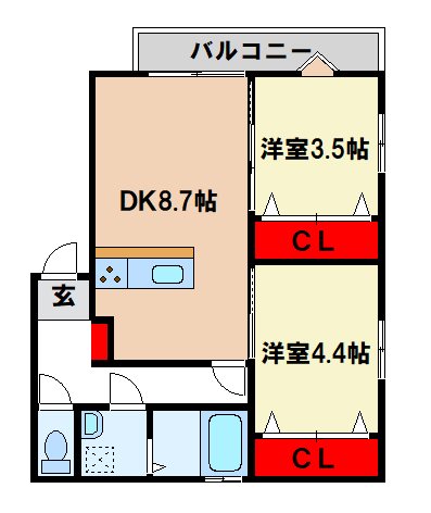 リテラス筑紫の間取り