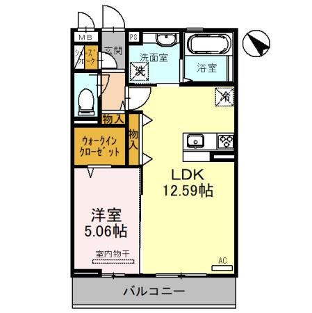 Ｌａｃａｓａｍｉａ一条通の間取り