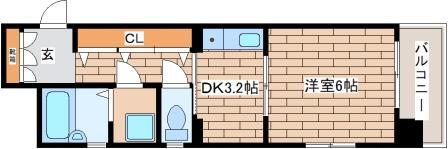 神戸市中央区布引町のマンションの間取り