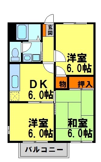 メゾン土谷Ｃ棟の間取り