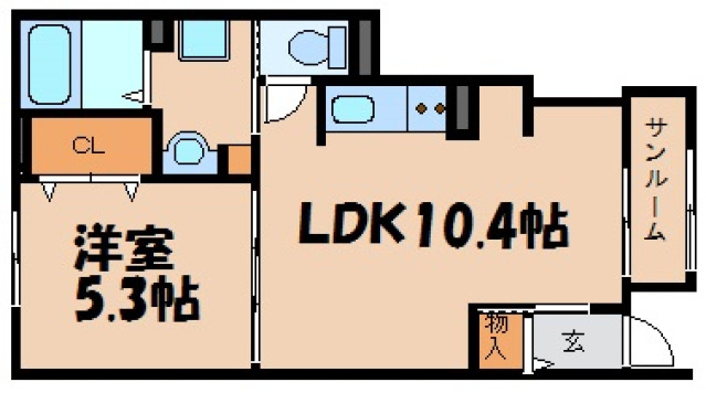 【広島市安芸区瀬野のアパートの間取り】