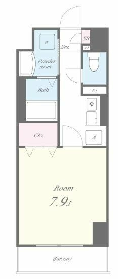 江東区白河のマンションの間取り