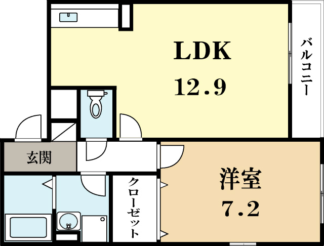 城陽市富野のアパートの間取り