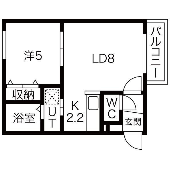 Lichtrare北大West(リヒトラーレ北大West)の間取り