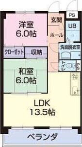 【常滑市新田町のマンションの間取り】