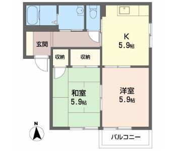 コーラル篠Ｂの間取り