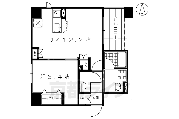 【グラシア清水五条の間取り】