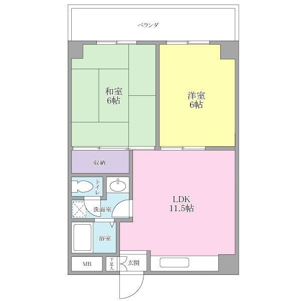 新横浜ミユキマンションの間取り