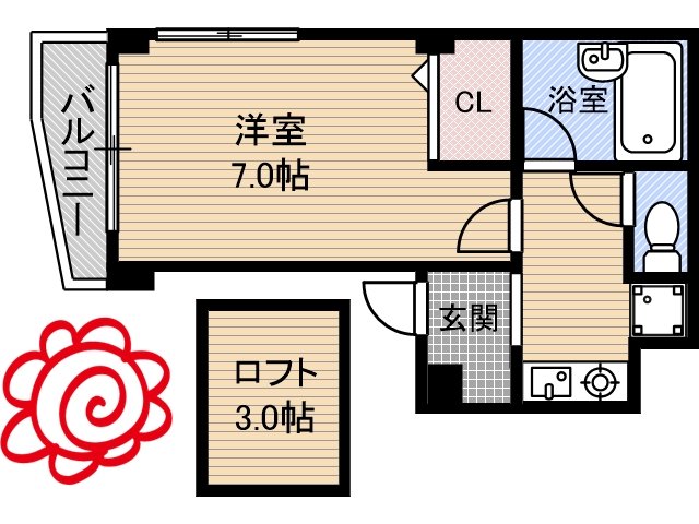 大阪市鶴見区横堤のマンションの間取り