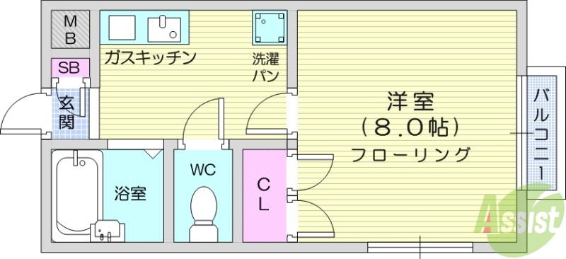 ファミールMの間取り