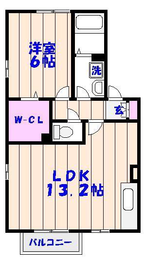 ラークヒル夏見Ｂの間取り