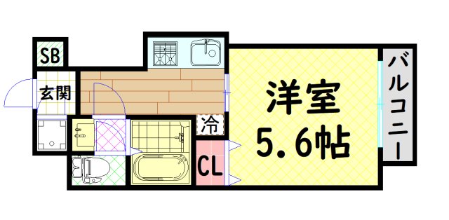 大阪市西区江戸堀のマンションの間取り