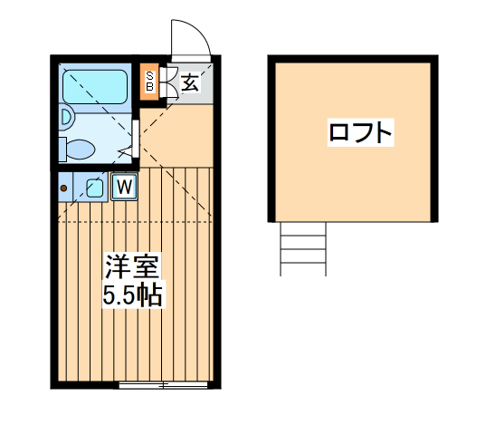 川崎市川崎区田町のアパートの間取り