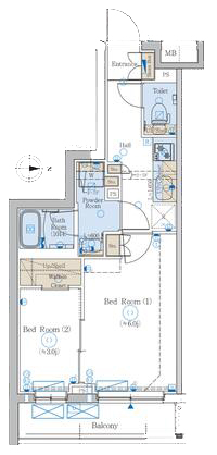 エステムコート元住吉の間取り