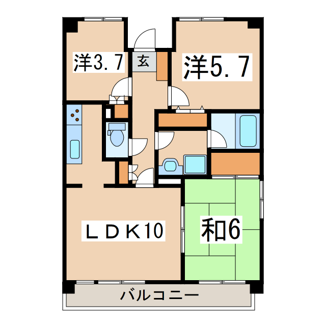 ベルメゾンサカイIIの間取り