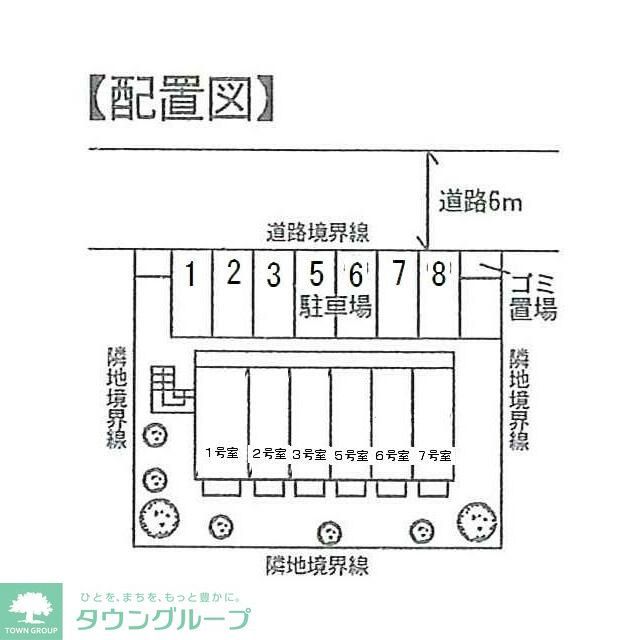 【横浜市都筑区大熊町のアパートの駐車場】