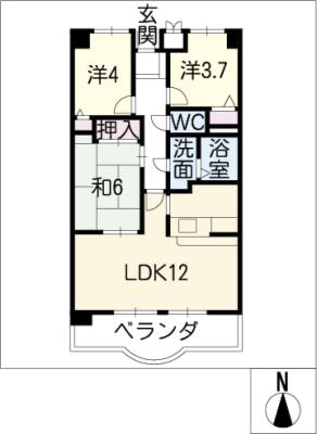 エクセリーヌ有松の間取り