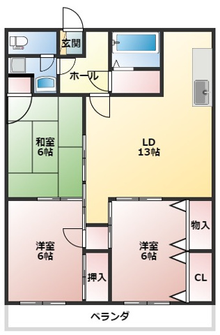 サンビーム直方の間取り