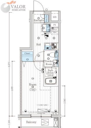 川崎市幸区古川町のマンションの間取り