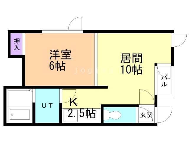 石狩郡当別町北栄町のアパートの間取り