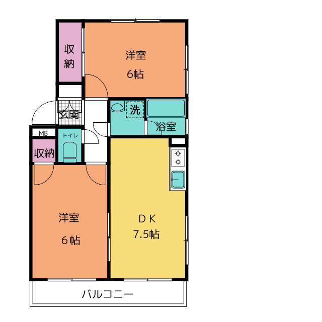 ＳＵＮＣＩＴＹ・ＨＩＫＯＴＡ　Ｃー３の間取り