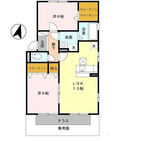 和歌山市平井のアパートの間取り